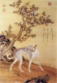 Cangshuiqiu, ein chinesischer Windhund aus Ten Prized Dogs Album Lang glänzt Giuseppe Castiglione alte China Tinte